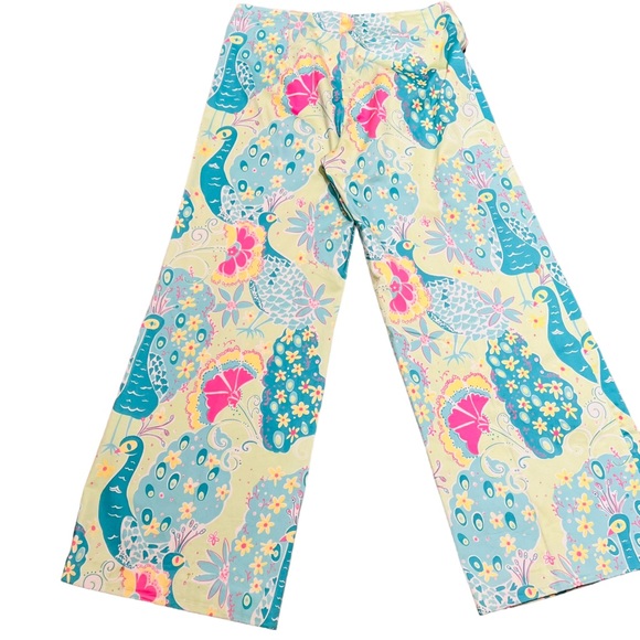 Lilly Pulitzer Bohemian Wide Legs pants Size 10 Zipper 97% cotton 3% Spandex - Picture 3 of 8